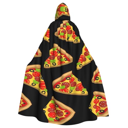 Tasty Pizza-Umhang mit Kapuze für Erwachsene für Damen und Herren, Halloween-Kostüme, Weihnachten, Cosplay von HGFVY