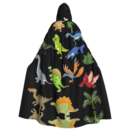 Umhang mit Cartoon-Dinosaurier-Bildern, für Erwachsene, mit Kapuze, für Damen und Herren, Halloween-Kostüme, Weihnachten, Cosplay Umhang mit Cartoon-Dinosaurier-Bildern, für Erwachsene, mit Kapuze, für Damen und Herren, Halloween-Kostüme, Weihnachten, Cosplay von HGFVY