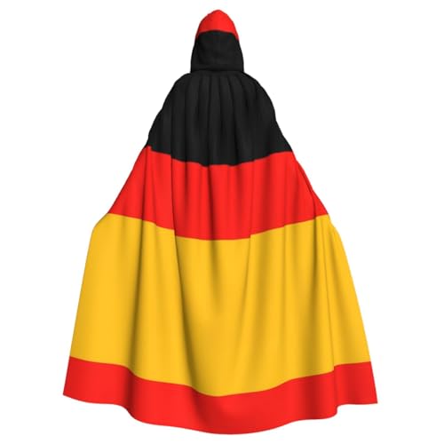 Umhang mit Deutschland-Flagge, für Erwachsene, mit Kapuze, für Damen und Herren, Halloween-Kostüme, Weihnachten, Cosplay von HGFVY