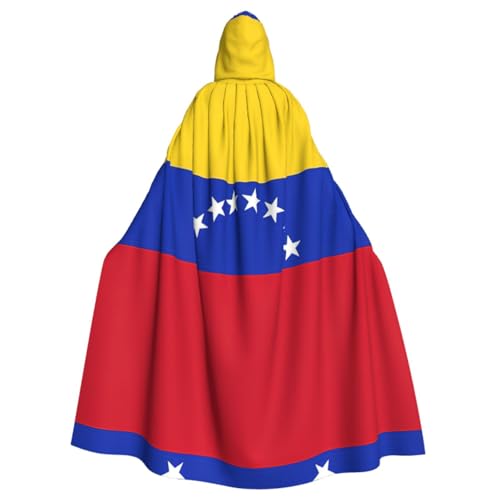 Umhang mit Flagge von Venezuela, Erwachsenen-Kapuzenumhang für Damen und Herren, Halloween-Kostüme, Weihnachten, Cosplay von HGFVY
