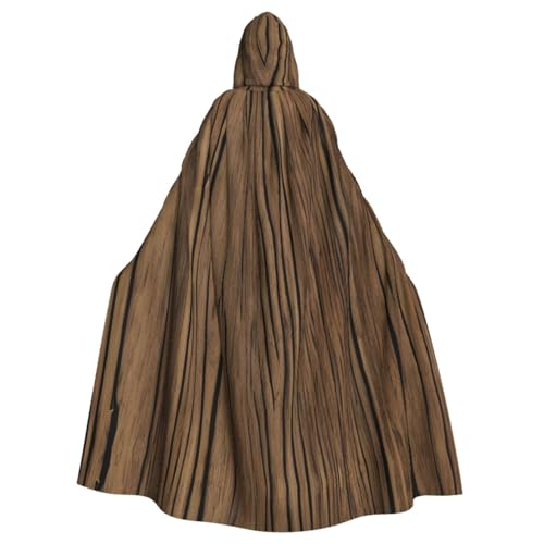 Umhang mit Holzmaserung, für Erwachsene, mit Kapuze, für Damen und Herren, Halloween-Kostüme, Weihnachten, Cosplay von HGFVY