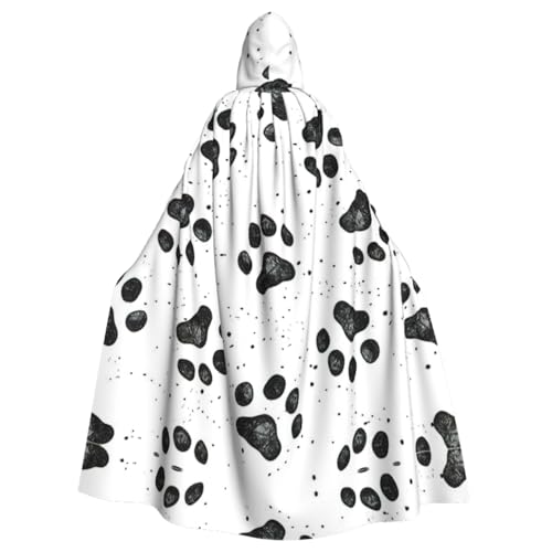 Umhang mit Hundepfotenmuster, Kapuzenumhang für Damen und Herren, Halloween-Kostüme, Weihnachten, Cosplay von HGFVY