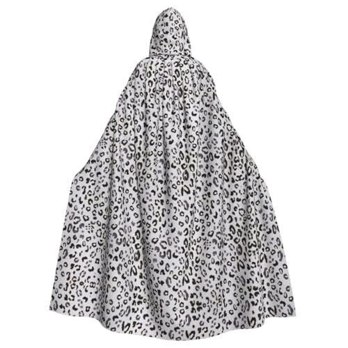 Umhang mit Leopardenmuster für Erwachsene, mit Kapuze, für Damen und Herren, Halloween-Kostüme, Weihnachten, Cosplay von HGFVY
