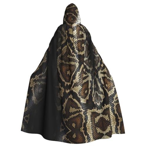 Umhang mit Schlangenhaut, für Erwachsene, mit Kapuze, für Damen und Herren, Halloween-Kostüme, Weihnachten, Cosplay von HGFVY