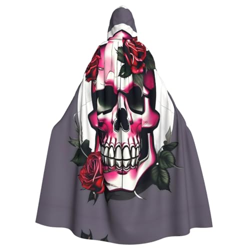 Umhang mit Totenkopf-Motiv, für Erwachsene, mit Kapuze, für Damen und Herren, Halloween-Kostüme, Weihnachten, Cosplay Umhang mit Totenkopf-Motiv, für Erwachsene, mit Kapuze, für Damen und Herren, Halloween-Kostüme, Weihnachten, Cosplay von HGFVY