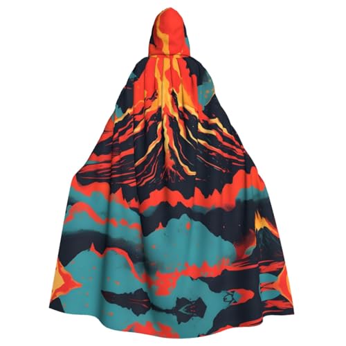 Volcano Umhang mit Kapuze für Erwachsene, für Damen und Herren, Halloween-Kostüme, Weihnachten, Cosplay von HGFVY