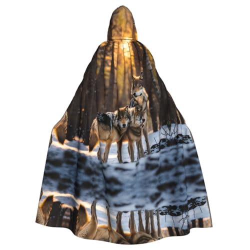 Wolfs-Umhang für Erwachsene, Kapuzenumhang für Damen und Herren, Halloween-Kostüme, Weihnachten, Cosplay von HGFVY