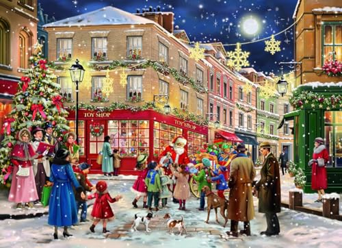 HGLCM 1000 Teile Puzzles für Erwachsene Kinder Niedlicher Hund Puzzle Farbverlauf Puzzle Schwierig Weihnachten Shop von HGLCM