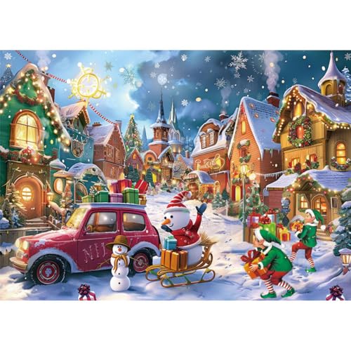 HGLCM 1000-teiliges Weihnachten Puzzle für Erwachsene Kinder, niedliches Hundepuzzle, Frohe Weihnachten, schwierig und herausfordernd, pädagogisch, Stressabbau, Frohe Weihnachten Spielzeugpuzzle HGLCM 1000-teiliges Weihnachten Puzzle für Erwachsene Kinder, niedliches Hundepuzzle, Frohe Weihnachten, schwierig und herausfordernd, pädagogisch, Stressabbau, Frohe Weihnachten Spielzeugpuzzle von HGLCM