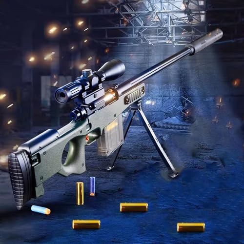 AWM Scharfschützengewehr Schaumstoff-Blaster Langstreckenschießen Sniper Gewehr 32X Verstellbares Teleskop Handbuch ejecting Spielzeug Gewehr Pistole für Kinder ab 6 im Freien Toy Gun AWM Scharfschützengewehr Schaumstoff-Blaster Langstreckenschießen Sniper Gewehr 32X Verstellbares Teleskop Handbuch ejecting Spielzeug Gewehr Pistole für Kinder ab 6 im Freien Toy Gun von HGMMFZ