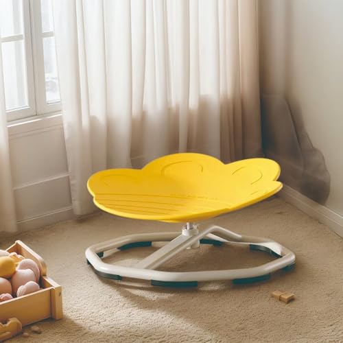 HGMMFZ Sensorischer Drehstuhl für autistische Kinder, Spielzeug, ADHS, lindert die Symptome von Schwindel im Auto, geeignet für Kinder ab 3 Jahren, Geburtstagsgeschenk (gelb) von HGMMFZ