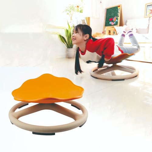HGMMFZ sensorik Spielzeug Autismus drehstuhl Kinder Drehstuhl für ADHS 360°zum Training der Körperkoordination geeignet für Kinderzimmer im Alter von 3–12 Jahren Geburtstagsgeschenke (orange) von HGMMFZ