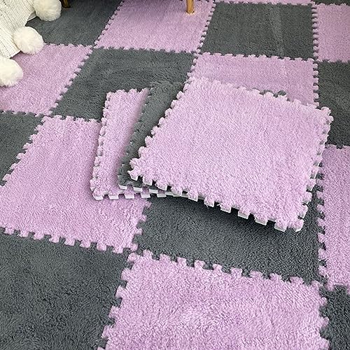 HGOuhK HGOuhKPlüsch-Puzzle-Schaum-Bodenmatte Ineinandergreifende Schaumstoff-Bodenfliesen, Puzzlematte, weicher quadratischer Plüschteppich, 12/16/18 Stück, Flauschige Teppichblöcke HGOuhK HGOuhKPlüsch-Puzzle-Schaum-Bodenmatte Ineinandergreifende Schaumstoff-Bodenfliesen, Puzzlematte, weicher quadratischer Plüschteppich, 12/16/18 Stück, Flauschige Teppichblöcke von HGOuhK