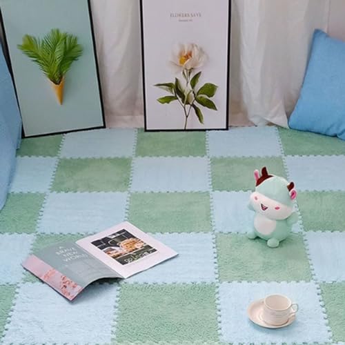 HGOuhKPlüsch-Puzzle-Schaum-Bodenmatte 10 Plüschschaum-Fußmatten, ineinandergreifende quadratische Puzzlematten, rutschfester Teppich, leicht zu reinigen, zuschneidbar Ineinandergreifende Teppichfliese HGOuhKPlüsch-Puzzle-Schaum-Bodenmatte 10 Plüschschaum-Fußmatten, ineinandergreifende quadratische Puzzlematten, rutschfester Teppich, leicht zu reinigen, zuschneidbar Ineinandergreifende Teppichfliese von HGOuhK