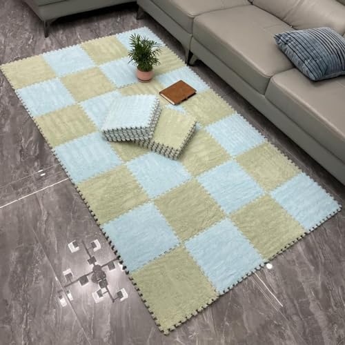 HGOuhKPlüsch-Puzzle-Schaum-Bodenmatte 10 Stück flauschige Plüschschaum-Bodenmatten, ineinandergreifende Teppichfliesen, DIY schneidbare quadratische Puzzle-Fußmatten Ineinandergreifende Teppichfliesen HGOuhKPlüsch-Puzzle-Schaum-Bodenmatte 10 Stück flauschige Plüschschaum-Bodenmatten, ineinandergreifende Teppichfliesen, DIY schneidbare quadratische Puzzle-Fußmatten Ineinandergreifende Teppichfliesen von HGOuhK
