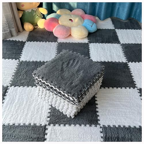 HGOuhKPlüsch-Puzzle-Schaum-Bodenmatte 16 Stück Schaumstoff-Puzzle-Bodenmatten, dekorative Raumteppiche, ineinandergreifende Puzzle-Teppiche, Plüschschaum-Fußmatten Ineinandergreifende Teppichfliesen(W HGOuhKPlüsch-Puzzle-Schaum-Bodenmatte 16 Stück Schaumstoff-Puzzle-Bodenmatten, dekorative Raumteppiche, ineinandergreifende Puzzle-Teppiche, Plüschschaum-Fußmatten Ineinandergreifende Teppichfliesen(W von HGOuhK