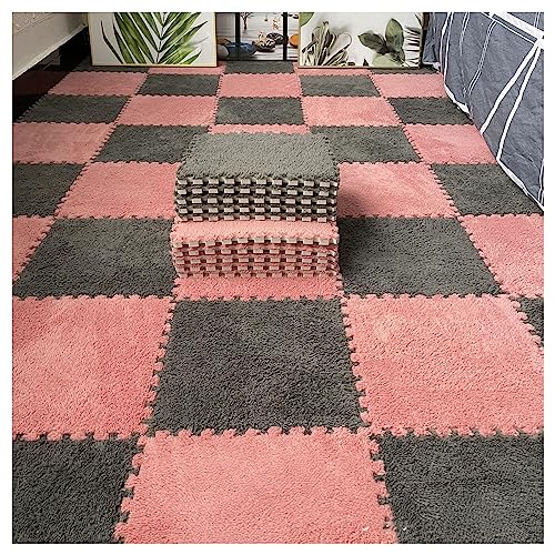 HGOuhKPlüsch-Puzzle-Schaum-Bodenmatte 16-teiliger, quadratischer, ineinandergreifender Plüschteppich, quadratische Puzzle-Bodenmatte, Schlafzimmer-Krabbelmatten Ineinandergreifende Teppichfliesen(Ligh HGOuhKPlüsch-Puzzle-Schaum-Bodenmatte 16-teiliger, quadratischer, ineinandergreifender Plüschteppich, quadratische Puzzle-Bodenmatte, Schlafzimmer-Krabbelmatten Ineinandergreifende Teppichfliesen(Ligh von HGOuhK
