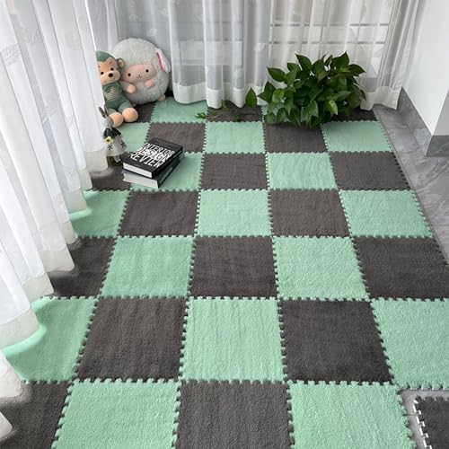 HGOuhKPlüsch-Puzzle-Schaum-Bodenmatte 30 ineinandergreifende Schaumstoff-Fußmatten, ineinandergreifende quadratische Teppiche, Plüschschaum-Teppichblöcke, ineinandergreifende quadratische Puzzle-Matte HGOuhKPlüsch-Puzzle-Schaum-Bodenmatte 30 ineinandergreifende Schaumstoff-Fußmatten, ineinandergreifende quadratische Teppiche, Plüschschaum-Teppichblöcke, ineinandergreifende quadratische Puzzle-Matte von HGOuhK