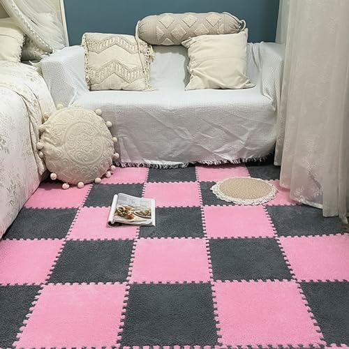 HGOuhKPlüsch-Puzzle-Schaum-Bodenmatte 36-teilige Schaumstoff-Puzzlematte, quadratischer ineinandergreifender Shaggy-Teppich, zuschneidbare Matte, rutschfeste ineinandergreifende Matte Ineinandergreife HGOuhKPlüsch-Puzzle-Schaum-Bodenmatte 36-teilige Schaumstoff-Puzzlematte, quadratischer ineinandergreifender Shaggy-Teppich, zuschneidbare Matte, rutschfeste ineinandergreifende Matte Ineinandergreife von HGOuhK