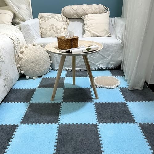 HGOuhKPlüsch-Puzzle-Schaum-Bodenmatte 36-teilige Schaumstoff-Puzzlematte, quadratischer ineinandergreifender Shaggy-Teppich, zuschneidbare Matte, rutschfeste ineinandergreifende Matte Ineinandergreife HGOuhKPlüsch-Puzzle-Schaum-Bodenmatte 36-teilige Schaumstoff-Puzzlematte, quadratischer ineinandergreifender Shaggy-Teppich, zuschneidbare Matte, rutschfeste ineinandergreifende Matte Ineinandergreife von HGOuhK
