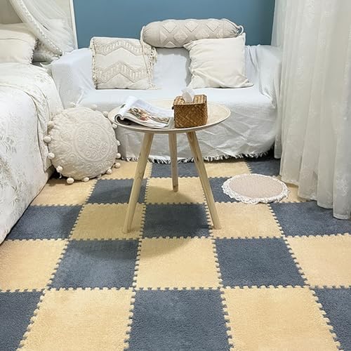 HGOuhKPlüsch-Puzzle-Schaum-Bodenmatte 36-teilige Schaumstoff-Puzzlematte, quadratischer ineinandergreifender Shaggy-Teppich, zuschneidbare Matte, rutschfeste ineinandergreifende Matte Ineinandergreife HGOuhKPlüsch-Puzzle-Schaum-Bodenmatte 36-teilige Schaumstoff-Puzzlematte, quadratischer ineinandergreifender Shaggy-Teppich, zuschneidbare Matte, rutschfeste ineinandergreifende Matte Ineinandergreife von HGOuhK