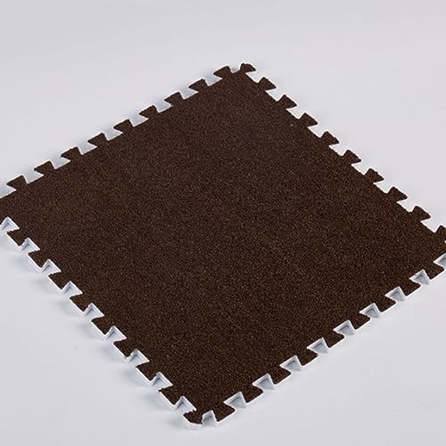 HGOuhKPlüsch-Puzzle-Schaum-Bodenmatte 9 Stück kurze Plüsch-Schaum-Puzzle-Fußmatten, weiche, rutschfeste, ineinandergreifende Schaumstoff-Fliesenteppiche, Teppiche for den Innenbereich Ineinandergreife von HGOuhK