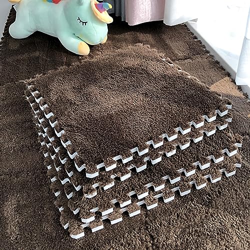 HGOuhKPlüsch-Puzzle-Schaum-Bodenmatte Plüsch-Patchwork-Teppich, 20-teilige ineinandergreifende Schaumstoff-Puzzlematte, weiche, flauschige Fliesenmatte, rutschfeste Klettermatte Ineinandergreifende Te HGOuhKPlüsch-Puzzle-Schaum-Bodenmatte Plüsch-Patchwork-Teppich, 20-teilige ineinandergreifende Schaumstoff-Puzzlematte, weiche, flauschige Fliesenmatte, rutschfeste Klettermatte Ineinandergreifende Te von HGOuhK