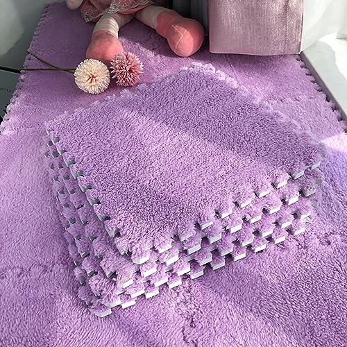 HGOuhKPlüsch-Puzzle-Schaum-Bodenmatte Plüsch-Patchwork-Teppichfliesen, 20-teilige ineinandergreifende Schaumstoff-Puzzlematte, weiche, flauschige Bodenfliesenmatte, quadratische rutschfeste Klettermat HGOuhKPlüsch-Puzzle-Schaum-Bodenmatte Plüsch-Patchwork-Teppichfliesen, 20-teilige ineinandergreifende Schaumstoff-Puzzlematte, weiche, flauschige Bodenfliesenmatte, quadratische rutschfeste Klettermat von HGOuhK