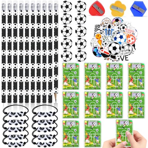 93 Stück Fußball Party Mitgebsel Kinder, Fussball Mitgebsel Kindergeburtstag für Jungs Mädhen mit Bleistifte Radiergummi Armband Mini Flipperspiel Bleistiftspitzer Aufkleber 93 Stück Fußball Party Mitgebsel Kinder, Fussball Mitgebsel Kindergeburtstag für Jungs Mädhen mit Bleistifte Radiergummi Armband Mini Flipperspiel Bleistiftspitzer Aufkleber von HGRGHH
