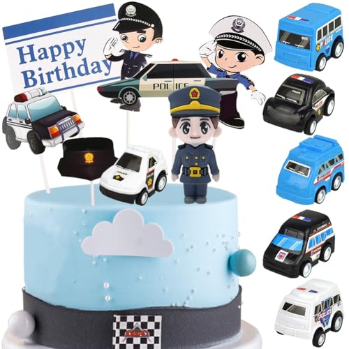 HGSHUO Auto Tortendeko Polizeiauto Kuchen Deko Geburtstag Cake Topper Happy Birthday Torte Deko Kindergeburtstag Kuchendeko Polizei Cupcake Topper Geburtstagsparty Kuchendekoration HGSHUO Auto Tortendeko Polizeiauto Kuchen Deko Geburtstag Cake Topper Happy Birthday Torte Deko Kindergeburtstag Kuchendeko Polizei Cupcake Topper Geburtstagsparty Kuchendekoration von HGSHUO