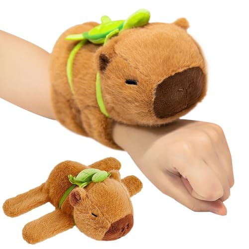 HGSHUO Capybara Schnapparmband Kinder Plüschtier Capybara Schnapparmbänder Capybara Kuscheltier Snap Armband Plüschtier Klatscharmband Mitbringsel Kindergeburtstag Schulanfang Weihnachten von HGSHUO