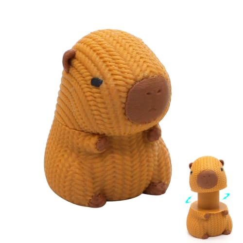 HGSHUO Figuren Capybara Figur Capybara Modell Statue Desktop Ornamente Figuren Drehen Spielzeug Collectibles Dekoration Modell Dekoration Geschenke Kinder von HGSHUO
