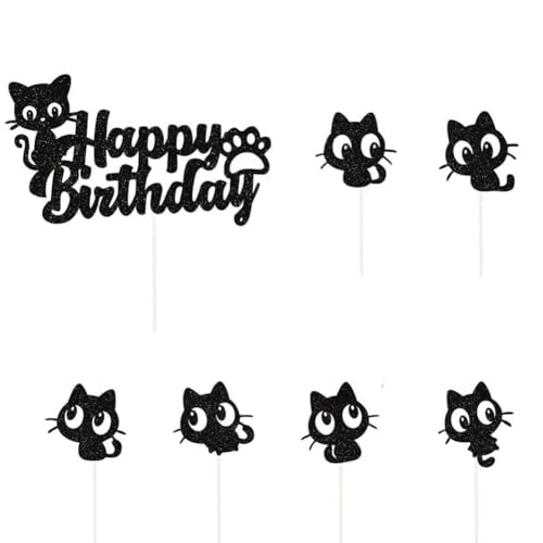 HGSHUO Katze Tortendeko Geburtstag Kuchen Deko Katzen Cupcake Topper Happy Birthday Cake Topper Halloween Torte Deko Katzen Pet Party Kuchendeko 37 Stück HGSHUO Katze Tortendeko Geburtstag Kuchen Deko Katzen Cupcake Topper Happy Birthday Cake Topper Halloween Torte Deko Katzen Pet Party Kuchendeko 37 Stück von HGSHUO