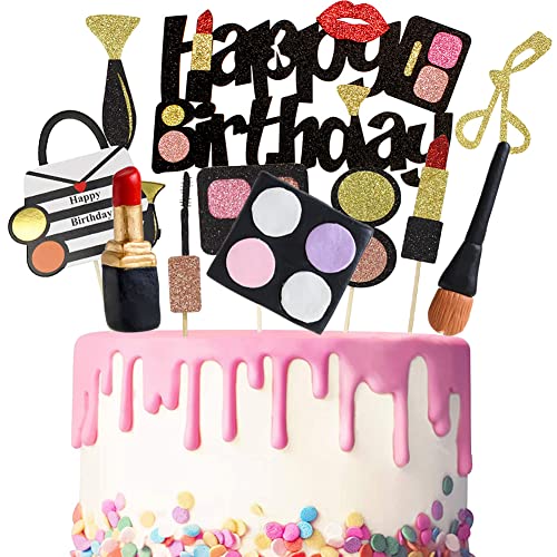 HGSHUO Make Up Tortendeko Geburtstag Kuchen Deko Lippenstift Torte Deko Kosmetik Cake Topper Happy Birthday Kuchendeko Makeup Cupcake Toppers Brautparty Bachelorette Make Up Themen Party 11 Stück HGSHUO Make Up Tortendeko Geburtstag Kuchen Deko Lippenstift Torte Deko Kosmetik Cake Topper Happy Birthday Kuchendeko Makeup Cupcake Toppers Brautparty Bachelorette Make Up Themen Party 11 Stück von HGSHUO