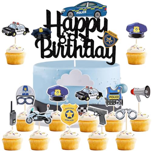 HGSHUO Polizei Tortendeko Geburtstag Kuchen Deko Polizei Kuchendeko Polizeiauto Cake Topper Happy Birthday Torte Deko Muffin Kindergeburtstag Geburtstagsdeko 31 Stück HGSHUO Polizei Tortendeko Geburtstag Kuchen Deko Polizei Kuchendeko Polizeiauto Cake Topper Happy Birthday Torte Deko Muffin Kindergeburtstag Geburtstagsdeko 31 Stück von HGSHUO