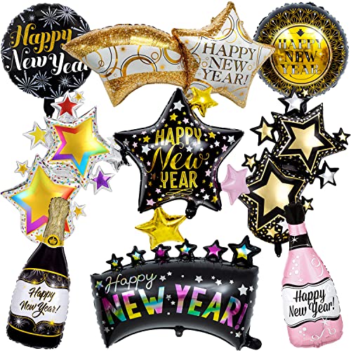 HGSHUO Silvester Dekoration Folienballon Silvester Deko Happy New Year Ballons Neujahr Luftballons Heliumballon Neujahr Party Neujahrsdeko Luftballon Sektflasche HGSHUO Silvester Dekoration Folienballon Silvester Deko Happy New Year Ballons Neujahr Luftballons Heliumballon Neujahr Party Neujahrsdeko Luftballon Sektflasche von HGSHUO