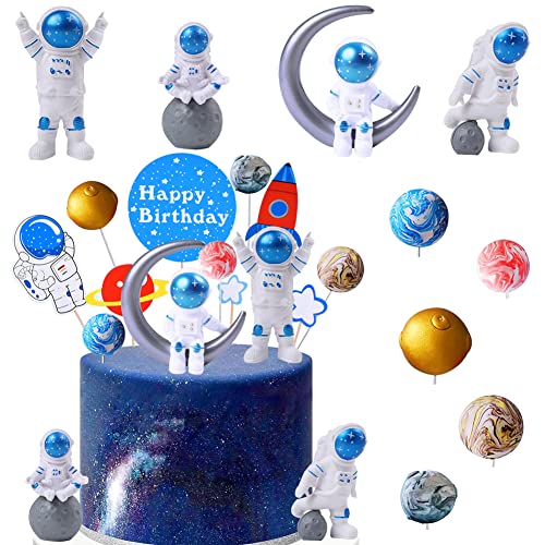 HGSHUO Tortendeko Astronauten Kuchen Deko Astronaut Figuren Geburtstag Kuchendeko Weltraum Cake Topper Happy Birthday Torte Deko Kindergeburtstag Kuchendekoration Geburtstagsparty 15 Stück HGSHUO Tortendeko Astronauten Kuchen Deko Astronaut Figuren Geburtstag Kuchendeko Weltraum Cake Topper Happy Birthday Torte Deko Kindergeburtstag Kuchendekoration Geburtstagsparty 15 Stück von HGSHUO