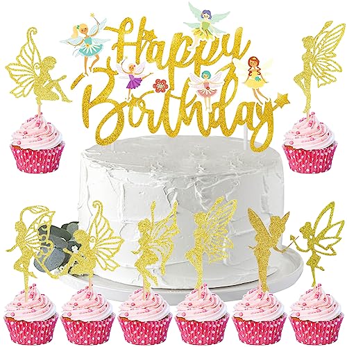 HGSHUO Tortendeko Fee Kuchen Deko Geburtstag Torte Deko Fairy Kindergeburtstag Cake Topper Happy Birthday Cupcake Topper Kuchendeko Feen Muffin Geburtstagsdeko Babyparty Mädchen HGSHUO Tortendeko Fee Kuchen Deko Geburtstag Torte Deko Fairy Kindergeburtstag Cake Topper Happy Birthday Cupcake Topper Kuchendeko Feen Muffin Geburtstagsdeko Babyparty Mädchen von HGSHUO