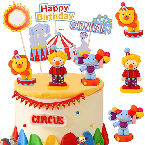 HGSHUO Zirkus Tortendeko Geburtstag Kuchen Deko Tiere Cake Topper Happy Birthday Cupcake Topper Kindergeburtstag Torte Deko Karneval Party Kuchendeko Geburtstagsdeko Clown HGSHUO Zirkus Tortendeko Geburtstag Kuchen Deko Tiere Cake Topper Happy Birthday Cupcake Topper Kindergeburtstag Torte Deko Karneval Party Kuchendeko Geburtstagsdeko Clown von HGSHUO