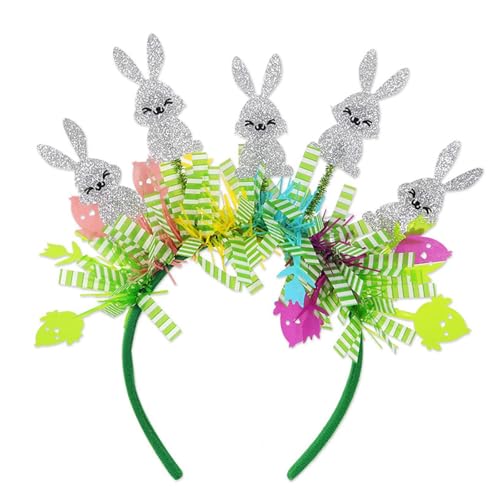 HGWOPGASD Hasenohren Stirnband Osterdekorationen Osterhasenohren Kaninchen Stirnband Geschenk für Erwachsene und Kinder A10 von HGWOPGASD