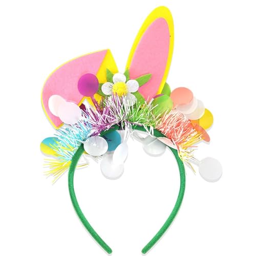 HGWOPGASD Hasenohren Stirnband Osterdekorationen Osterhasenohren Kaninchen Stirnband Geschenk für Erwachsene und Kinder A15 von HGWOPGASD