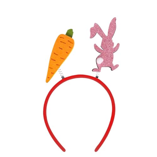 HGWOPGASD Hasenohren Stirnband Osterdekorationen Osterhasenohren Kaninchen Stirnband Geschenk für Erwachsene und Kinder A19 von HGWOPGASD