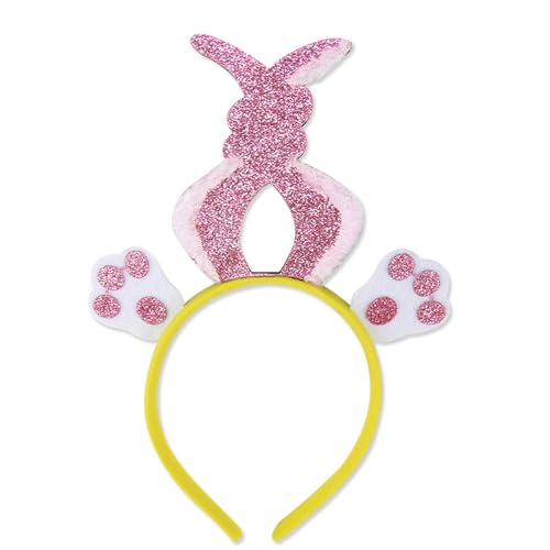 HGWOPGASD Hasenohren Stirnband Osterdekorationen Osterhasenohren Kaninchen Stirnband Geschenk für Erwachsene und Kinder A42 von HGWOPGASD