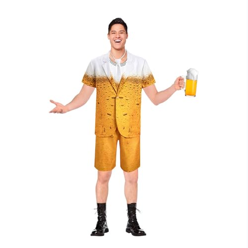 HGWOPGASD Herren Frauen Oktoberfest Bier Anzug Performance Kostüm Deutsch Bayerische Kostüm von HGWOPGASD