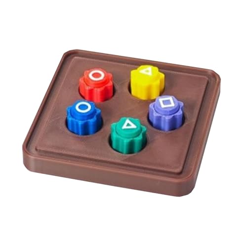 HGWOPGASD Traditionelle koreanische Spiele Steinspielzeug, Traditionelle Steinspiele, Steine ​​zusammenfügen, Sechseckige mehrfarbige Boxen A01 von HGWOPGASD