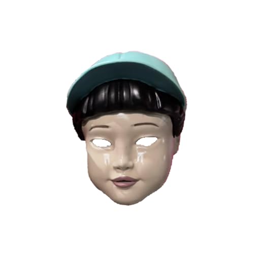 HGWOPGASD Traditionelle koreanische Spielmaske, ausgefallene Masken Kreis Dreieck Quadrat Boss Front Frontmann, Gesichtsmaske für Soldaten – Wächter, Spieler, Kostüm, Karneval, Themenparty A01 von HGWOPGASD