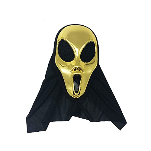 HGXLOWUA Alien Maske mit schwarzem Schleier Kunststoff Geist Maske Cosplay Kostüm Requisiten für Halloween Party HGXLOWUA Alien Maske mit schwarzem Schleier Kunststoff Geist Maske Cosplay Kostüm Requisiten für Halloween Party von HGXLOWUA