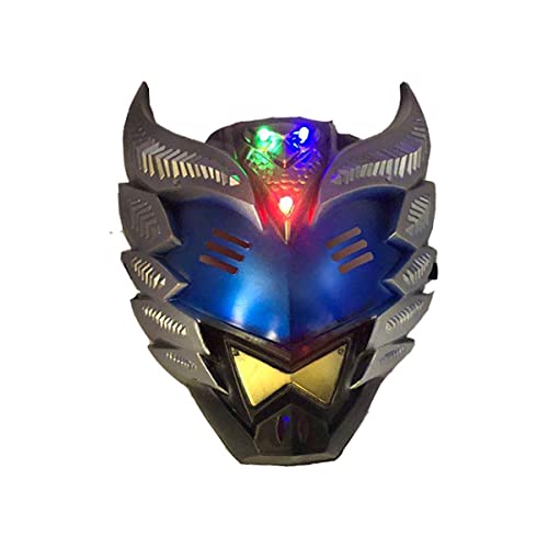 HGXLOWUA Armour Warrior Maske Kunststoff Leuchtende Maske Kinder Cosplay Kostüm Requisiten für Halloween Party Gold HGXLOWUA Armour Warrior Maske Kunststoff Leuchtende Maske Kinder Cosplay Kostüm Requisiten für Halloween Party Gold von HGXLOWUA