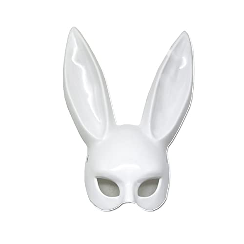 HGXLOWUA Bunny Girl Maske Party PVC Weiß Maske Cosplay Kostüm Requisiten für Halloween von HGXLOWUA