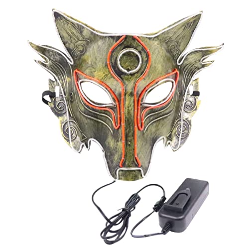 HGXLOWUA China Open Mask Full Face Wolf Maske Cosplay Kostüm Requisiten für Halloween Party HGXLOWUA China Open Mask Full Face Wolf Maske Cosplay Kostüm Requisiten für Halloween Party von HGXLOWUA
